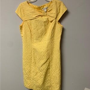Elegant Yellow Textured Dress